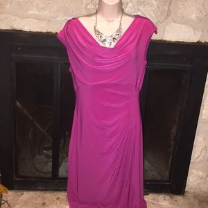 Designer Cocktail Dress in Fushia  10